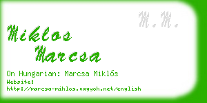 miklos marcsa business card