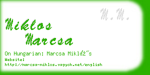 miklos marcsa business card